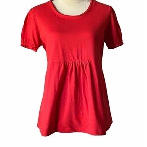 NWOT-ZERO 2 NINE-RED BABYDOLL TOP
